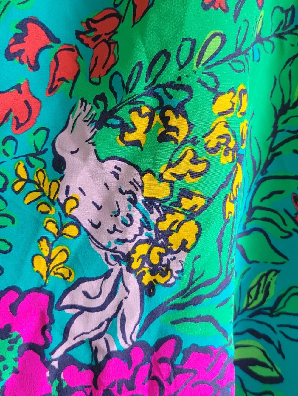 Lily Pulitzer Womens Size Large 100% SILK Blouse - Picture 4 of 10